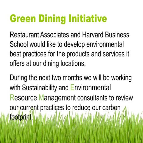 Green  Dining  Program