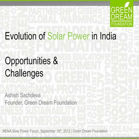 Evolution of Solar Power in India | Opportunities & Challenges by Green ...