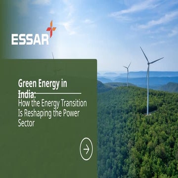 Green Energy in India How the Energy Transition Is Reshaping the Power ...
