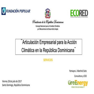 Mesa de Trabajo Servicios - Articulación Empresarial para Acción Climática 