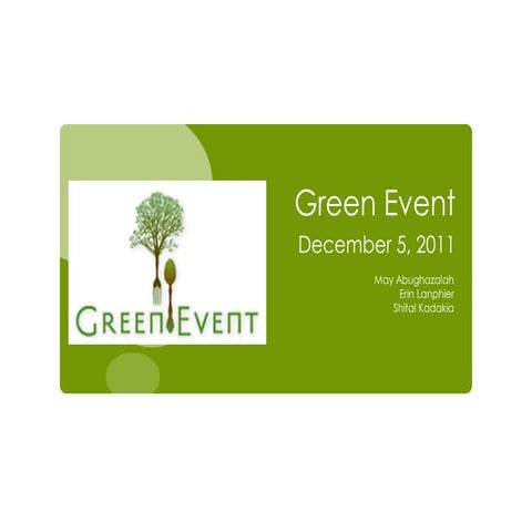 The Green Consumer - Market Research Presentation
