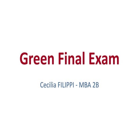 Green final exam