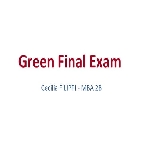 Green final exam