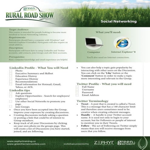 Green Hectares Rural Tech Factsheet – Social Networking