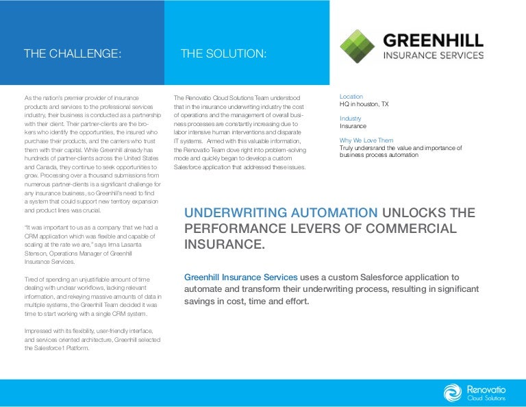 Insurance Underwriting Automation Greenhill Insurance
