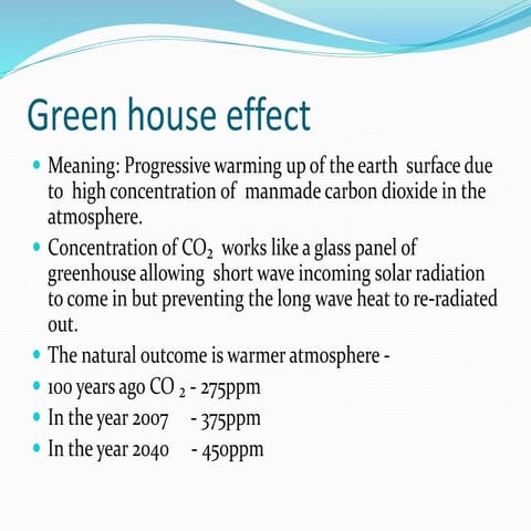 Green house effect