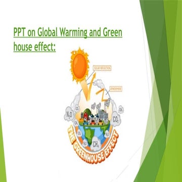 Greenhouse effect and global warming | PPTX