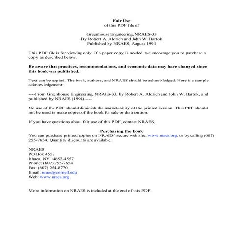 Green house engineering