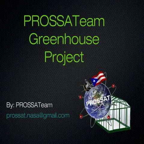PROSSATeam Arduino Greenhouse Project