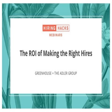 Hiring Hacks: The ROI of Making the Right Hires