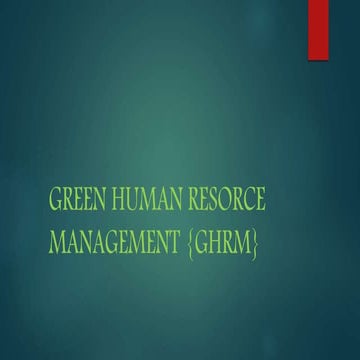 Green HRM