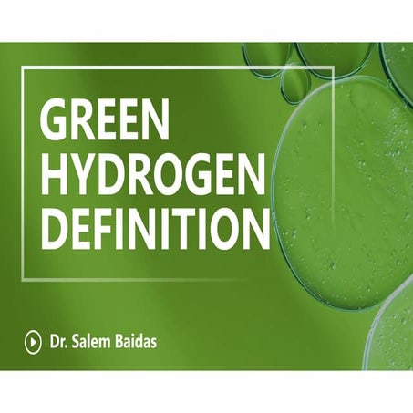 Green Hydrogen Definition     