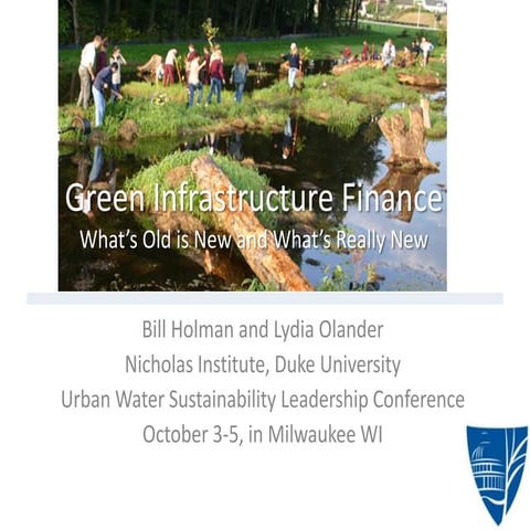 Green infrastructure finance