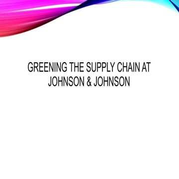 Greening the supply chain