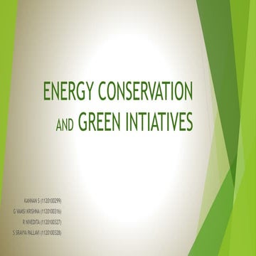 Green initiatives and energy efficiency