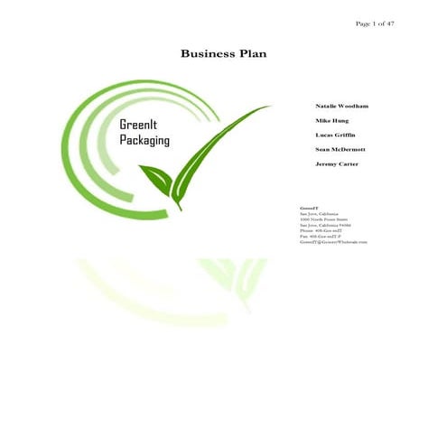 Green Business plan | DOCX