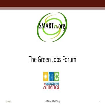 Green Jobs Forum