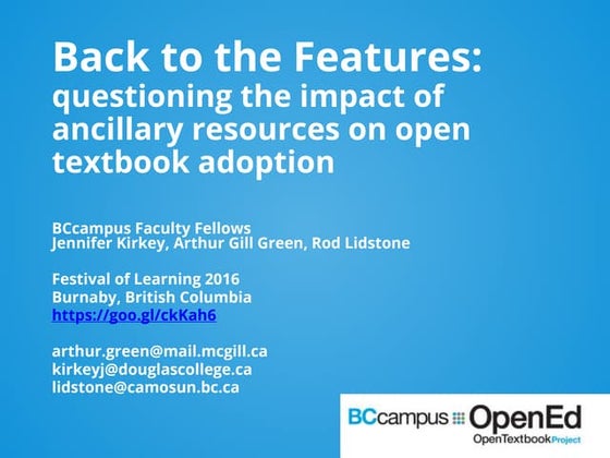Back to the Features: Questioning the Impact of Ancillary Resources on Open T...