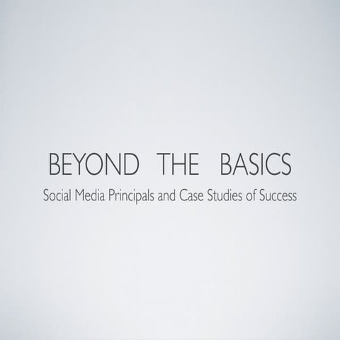 Beyond the Basics: Social Media and Activism 201