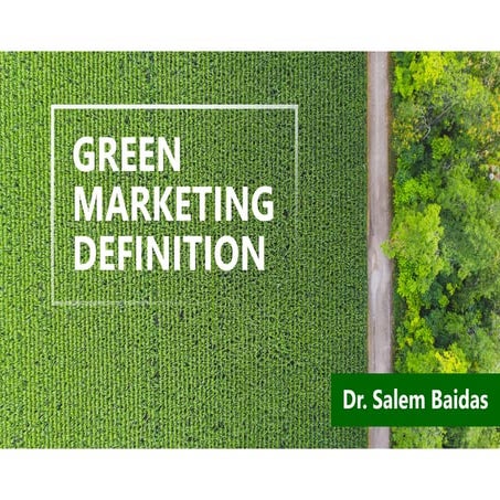Green Marketing Definition     