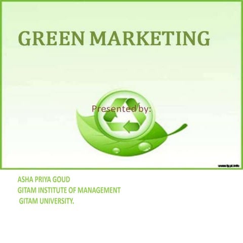 presentation on Green marketing 