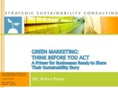 Green Marketing: Think Before You Act