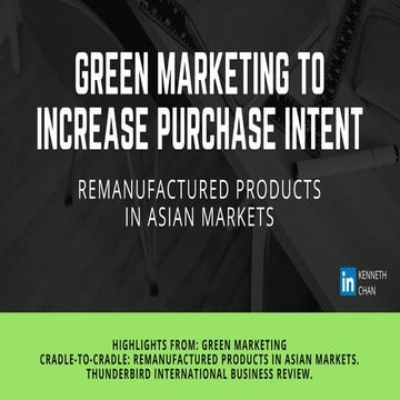 Green Marketing to Increase Purchase Intent