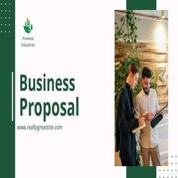 Green minimalist professional Business Proposal Presentation.pptx
