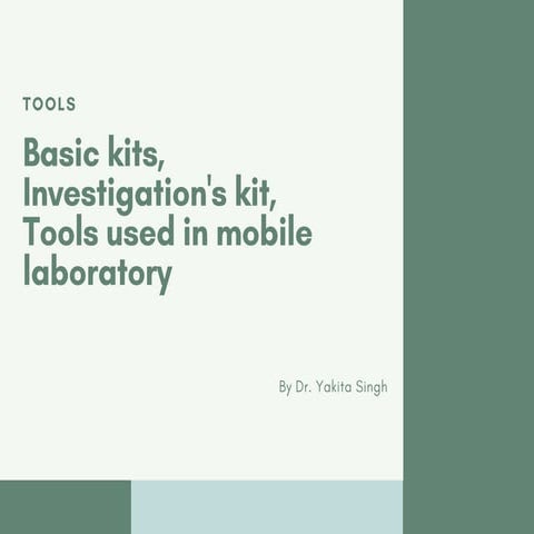 Tools used in crime scene investigations