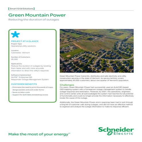 [Case study] Green Mountain Power: Reducing the duration of outages