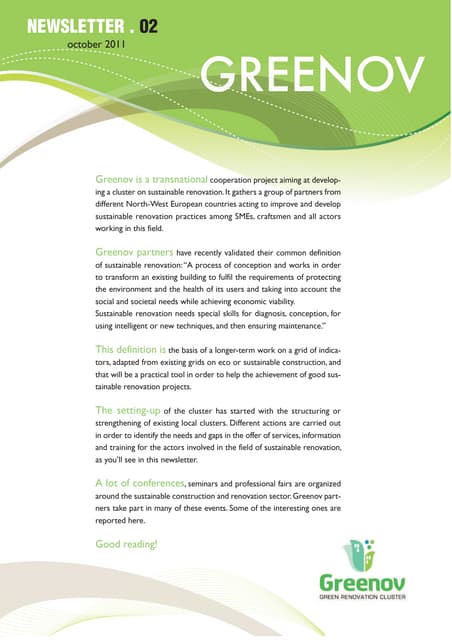 Greenov newsletter n°2