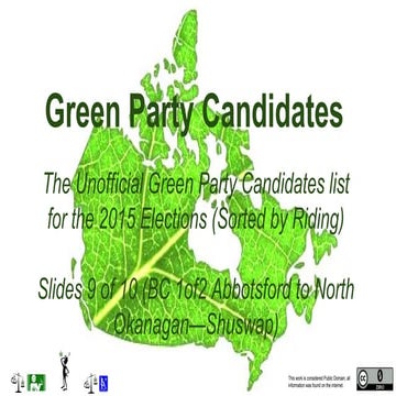 Green party candidates contact details slides 9 of 10 (bc 1of2 abbotsford to north okanagan—shuswap)