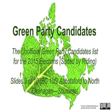 Green Party Candidates Slides 9 of 10 (bc 1of2)