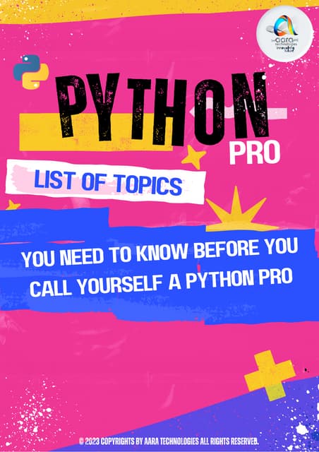 Roadmap for Python training | PDF