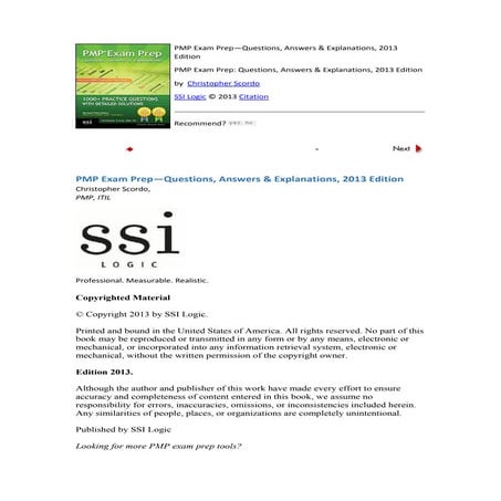 Green pmp exam prep questions answers explanations 2013 edition by christophe...