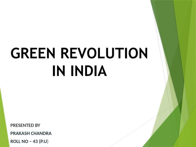 Green revolution India | PPTX