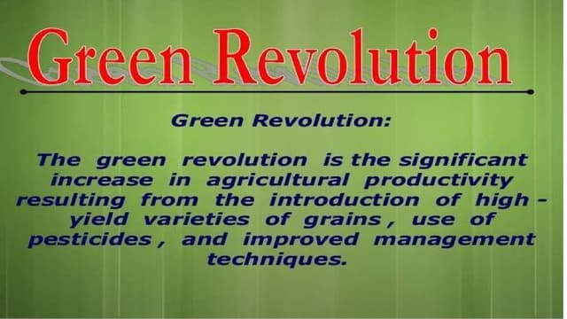 Green revolution India | PPTX