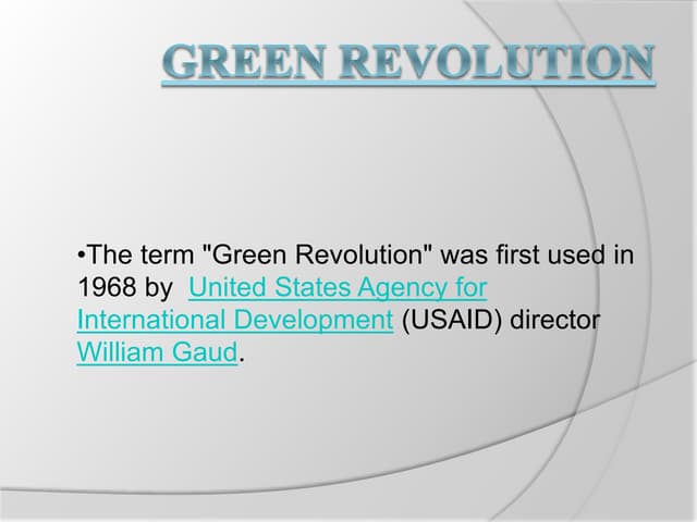 Ppt Impact On Green Revolution
