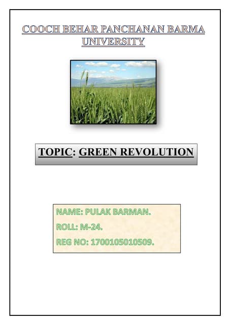 Green revolution India | PPTX