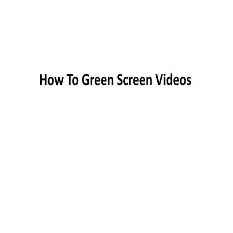 Green Screen And Keynote