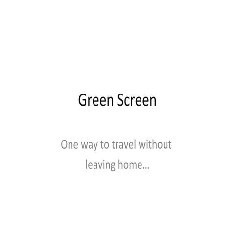 Green screen ppt and verry small sketchbook prompt