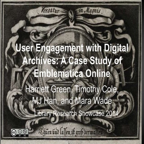 User Engagement with Digital Archives: A Case Study of Emblematica Online