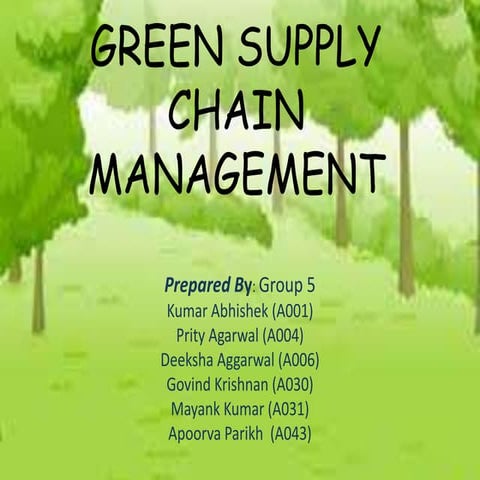 Green supply chain 