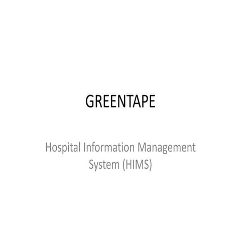 Greentape Features ppt