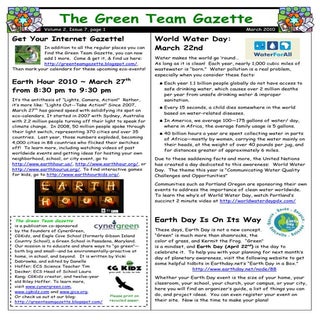 Green Team Gazette 2.7 March 2010