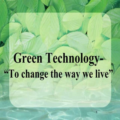 Green technology