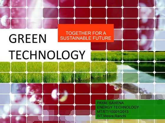 Green Technology and Sustainable Development | PPT