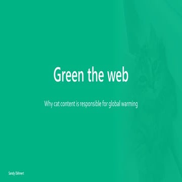 Green the web