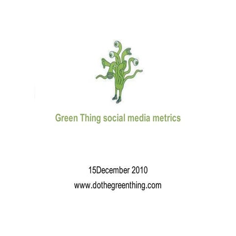 Do The Green Thing Social Media Metrics