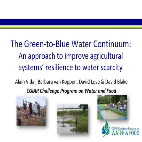 Green To Blue Water Continuum SWWW09 Vidal Et Al